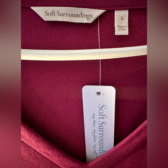 Soft Surroundings Marla Dress Dark Fuchsia - Picture 7 of 7